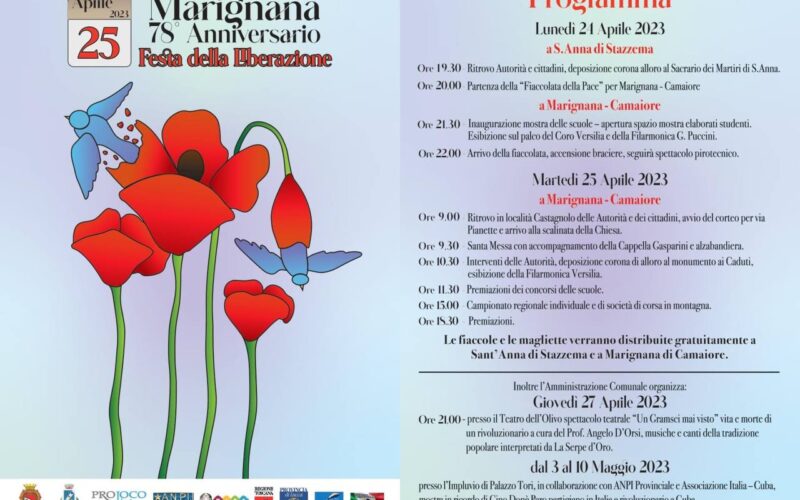 25 aprile: fitto programma di eventi a Camaiore per celebrare la liberazione