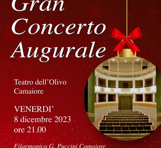 Venerdì 8 dicembre all’Olivo il Gran Concerto Augurale della Filarmonica Puccini