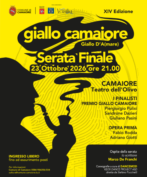 GialloCamaiore, venerdì 23 ottobre al Teatro dell’Olivo la serata finale del concorso letterario